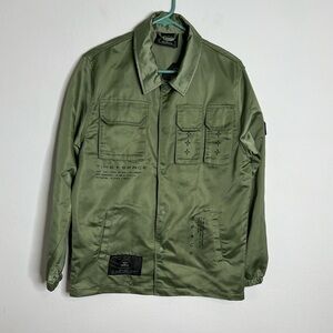 Time And Space Mens Jacket Green Size Small
